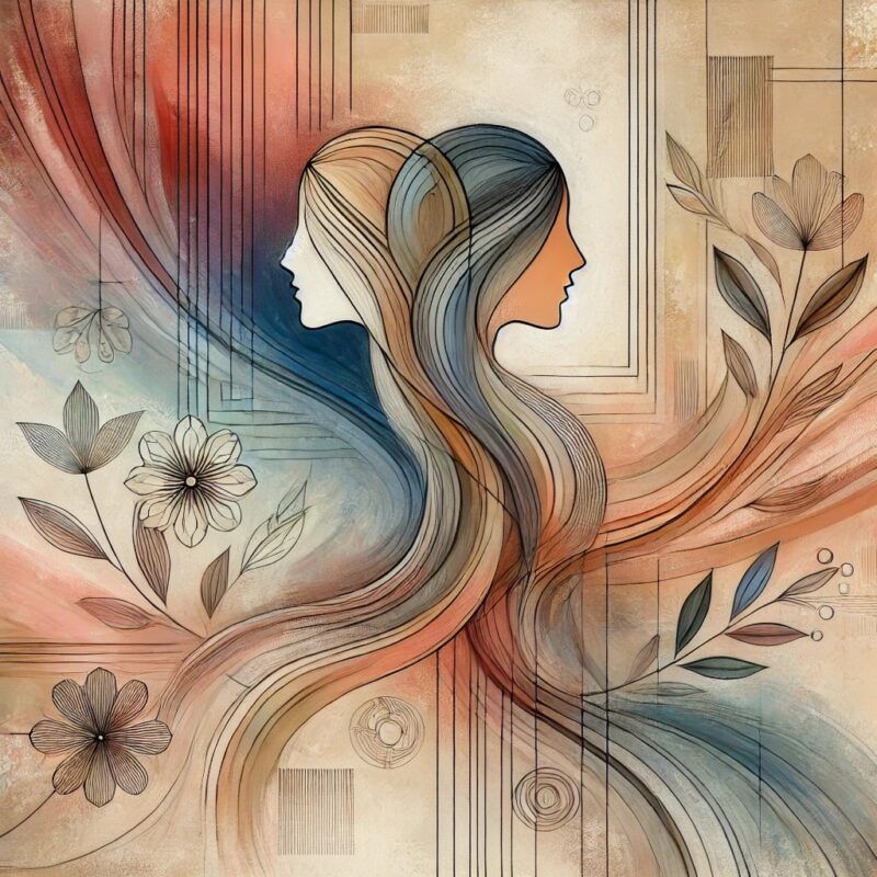 Art symbolizing the beauty and complexity of friendship